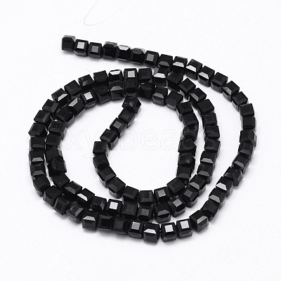 Faceted Cube Glass Bead Strands X-EGLA-E041-5mm-A04-1