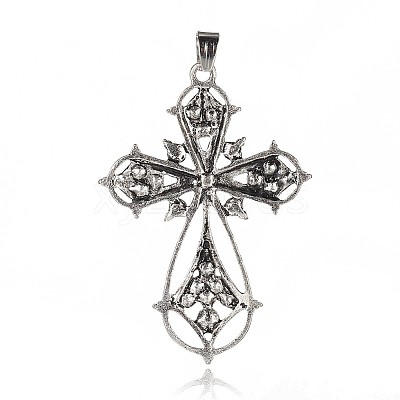 Alloy Latin Cross Clenched Large Gothic Big Pendants PALLOY-I111-23AS-02-1