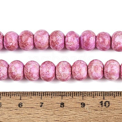 Opaque Baking Paint Glass Beads Strands GLAA-Q110-03A-05-1