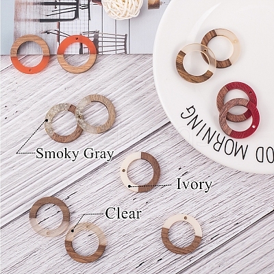 Resin & Wood Pendants RESI-OL0001-10C-1
