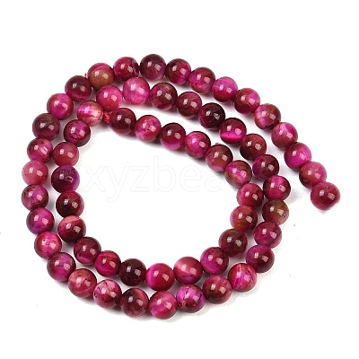 Grade AB Natural Tiger Eye Beads Strands G-F591-18-6mm-05-1