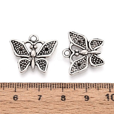 Tibetan Style Alloy Pendant Rhinestone Settings TIBEP-T053-06AS-1