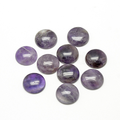 Natural Amethyst Cabochons X-G-R416-6mm-30-1