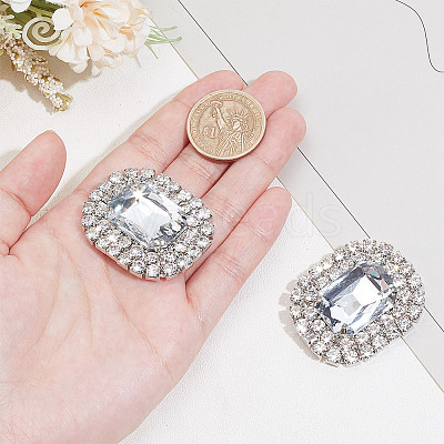 Alloy Rhinestone Shoe Decorations FIND-WH0126-417B-1