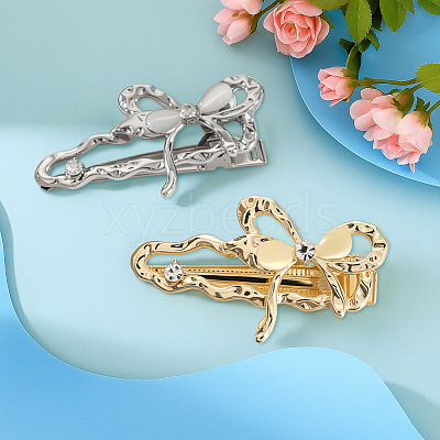 4Pcs 2 Colors Alloy Alligator Hair Clips OHAR-HY0001-06B-1