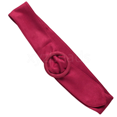 Faux Suede Waist Belt with Clasp for Shirt Dress Overcoat AJEW-WH20019-26B-1
