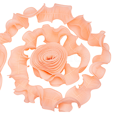 Chiffon Organza Pleated Lace Trim DIY-WH0892-01B-1