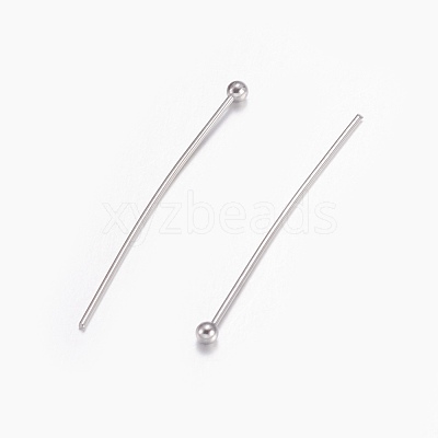 Tarnish Resistant 304 Stainless Steel Ball Head Pins STAS-O105-04-0.6x25mm-1