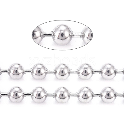 Tarnish Resistant 304 Stainless Steel Ball Chains CHS-A002B-4.0mm-1