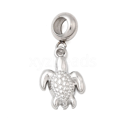 304 Stainless Steel Sea Animal European Dangle Charms X-STAS-D153-04A-P-1