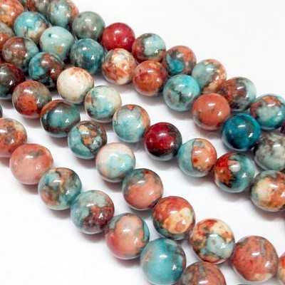 Synthetic Fossil Beads Strands G-L028-10mm-05-1