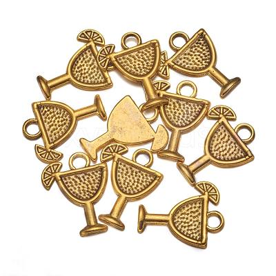 Tibetan Style Tropical drink Alloy Pendants X-TIBEB-A14275-AG-LF-1