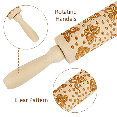 Wood Rolling Pin AJEW-WH0819-008B-1