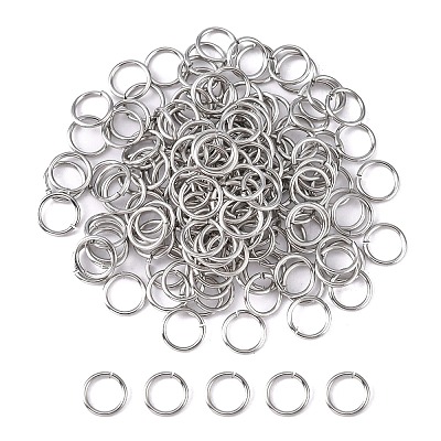 Tarnish Resistant 304 Stainless Steel Saw Cut Open Jump Rings STAS-N015-04-8x0.9mm-1
