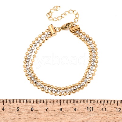 304 Stainless Steel Ball Chain Multi-strand Bracelets BJEW-C128-01A-1