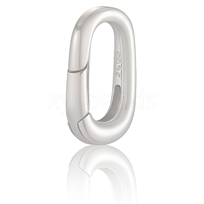 1Pc 925 Sterling Silver Spring Gate Rings STER-BBC0008-50C-1