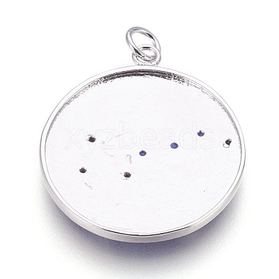 Brass Cubic Zirconia Pendants KK-O113-06C-01P-1