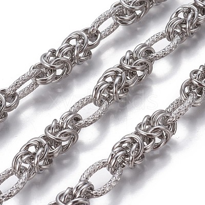 Tarnish Resistant 304 Stainless Steel Byzantine Chains CHS-P007-08P-1