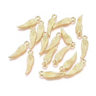 Tibetan Style Alloy Wing Charms TIBEP-3344-G-RS-1