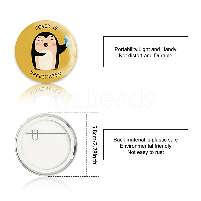 Tinplate Brooch JEWB-WH0012-035-1