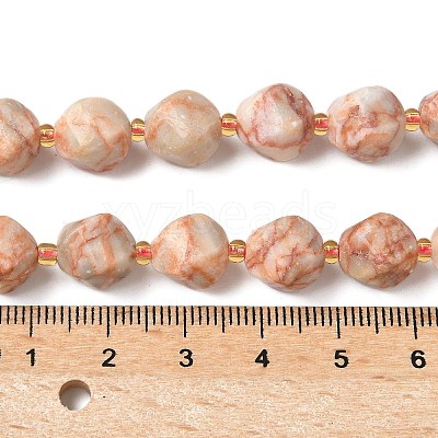 Natural Red Netstone Beads Strands G-U023-A13-01-1