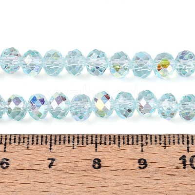 Transparent Glass Beads Strands X-EGLA-N016-6mm-01-1