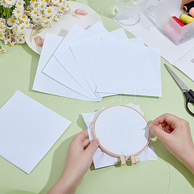 12Pcs 11CT Cross Stitch Fabric Sheets DIY-CY0002-77A-1