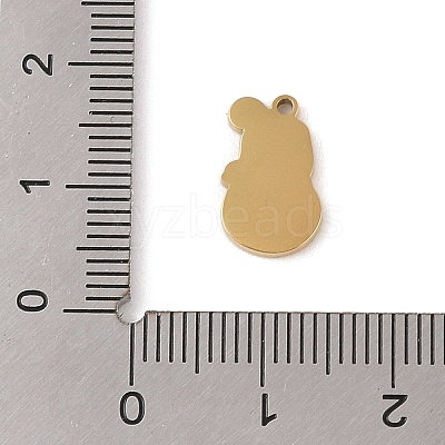 Christmas Theme Ion Plating(IP) 304 Stainless Steel Enamel Pendants STAS-Z083-07G-09-1