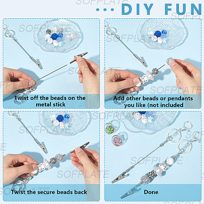 4Pcs Alloy Bracelet Tool Jewelry Helper Beadable Alligator Clips AJEW-SP0001-69A-1