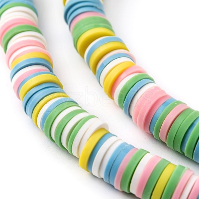 Handmade Polymer Clay Beads Strands CLAY-R089-8mm-T012-1