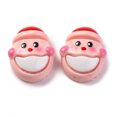 Pink Christmas Theme Resin Cabochons RESI-R451-01C-1