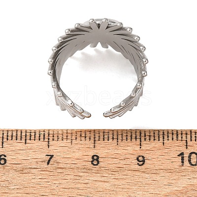 V-Shaped 304 Stainless Steel Cuff Ring Components SA-CBAC0DF-01A-P-1