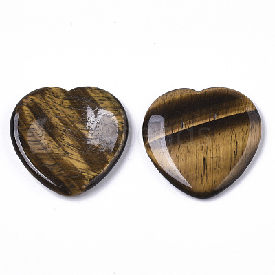 Natural Tiger Eye Thumb Worry Stone G-N0325-01E-1