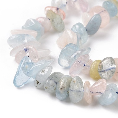 Natural Morganite Chip Beads Strands G-E271-84-1