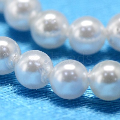 Round Shell Pearl Bead Strands BSHE-L011-2.5mm-A013-1