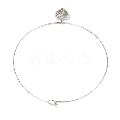 Brass with ABS Imitation Pearl Charm Necklace BJEW-Q350-05C-P-1
