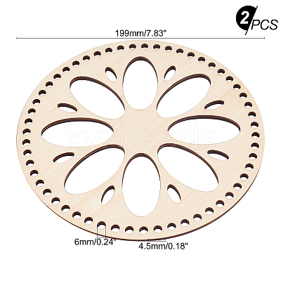 Wooden Basket Bottoms AJEW-WH0126-08B-1