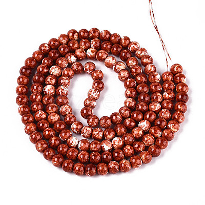 Baking Paint Glass Beads Strands DGLA-N016-6mm-06-1