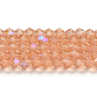 Transparent Electroplate Glass Beads Strands EGLA-A039-T3mm-L15-1