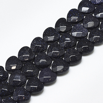 Synthetic Blue Goldstone Beads Strands G-S357-E01-19-1