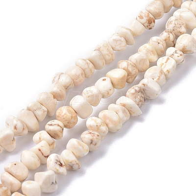 Natural Magnesite Beads Strands TURQ-P001-02A-11-1