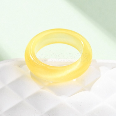 Cat Eye Finger Rings RJEW-G363-01B-16-1