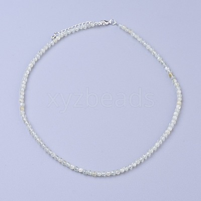 Natural Prehnite Beaded Necklaces NJEW-K114-B-A12-1