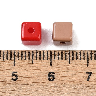 Opaque Acrylic Beads OACR-B036-08-1