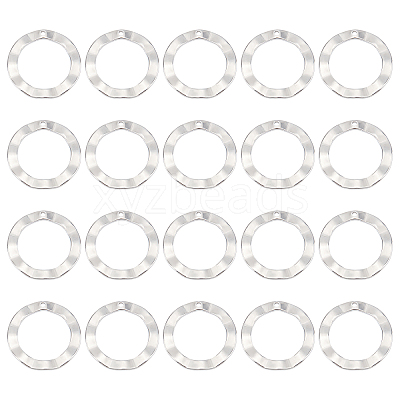 20Pcs 201 Stainless Steel Pendants STAS-UN0036-15-1