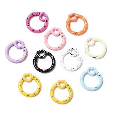 Spray Painted Alloy Spring Gate Ring X1-PALLOY-P292-04-1