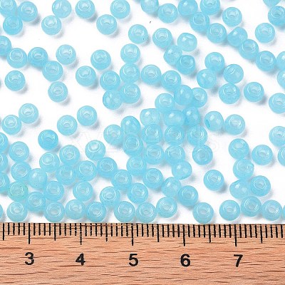 6/0 Imitation Jade Glass Seed Beads SEED-T006-04A-08-1
