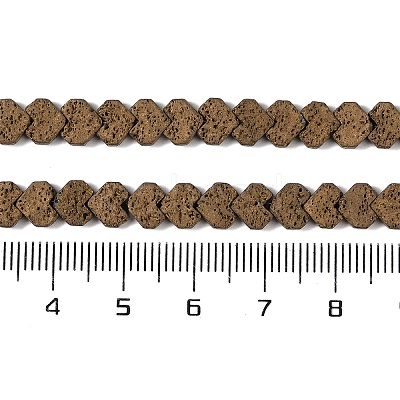 Electroplated Natural Lava Rock Beads Strands G-Q1009-G01-02H-1