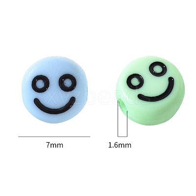 Opaque Acrylic Beads MACR-YW0001-22F-1