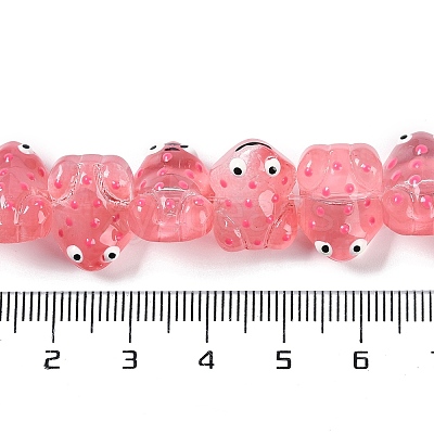 Transparent Glass Enamel Beads Strands GLAA-B021-05H-1